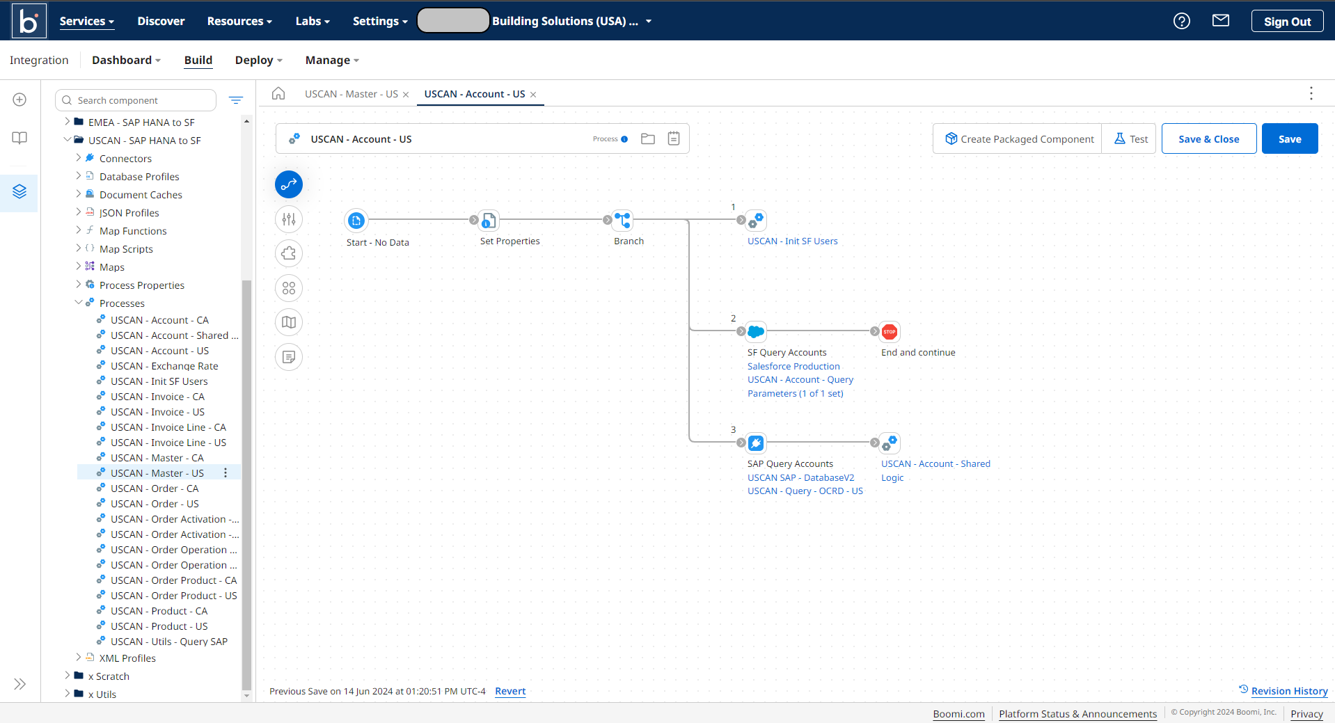 Sales data integration screenshot